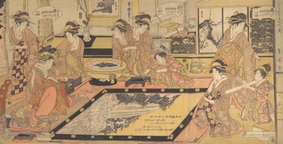 Et votivbilde som skal doneres til Kannon of Asakusa..., ca. 1800. av Kitagawa Kikumaro