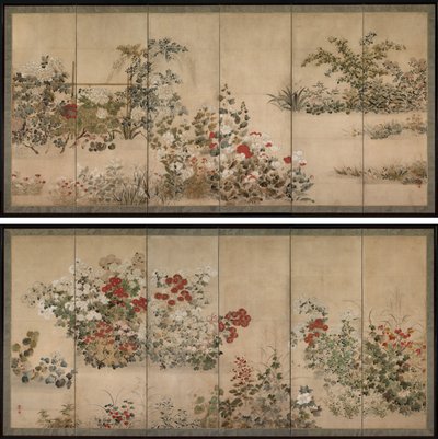 Blomster og gress av Kitagawa Sosetsu