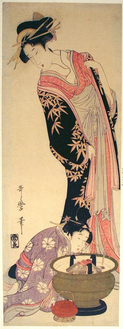 En kurtisane og hennes ledsager av Kitagawa Utamaro