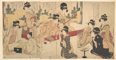 En munter kveldsfest av Kitagawa Utamaro