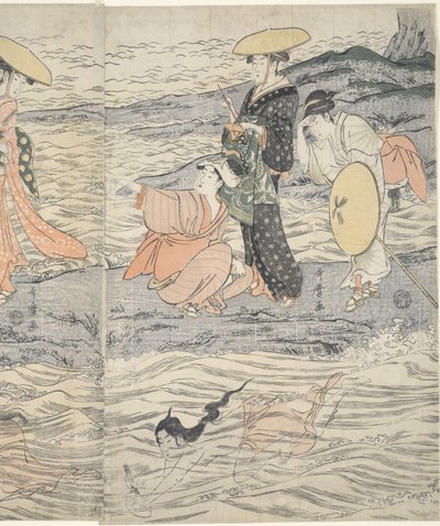 Awabi Shell Divers på Enoshima av Kitagawa Utamaro
