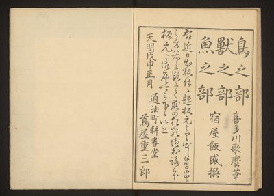 Kolofon av Kitagawa Utamaro