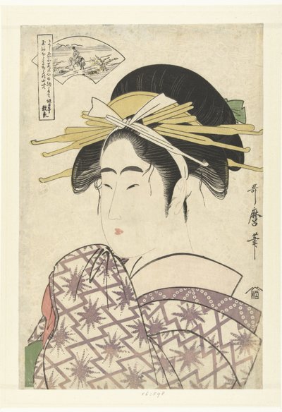 Courtesan og Ide Tama-elven The Six Tama Rivers (serietittel) av Kitagawa Utamaro