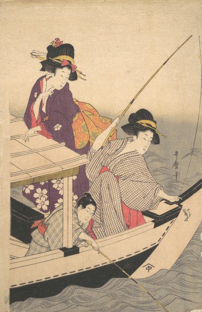 Fiske, slutten av 1700-tallet. av Kitagawa Utamaro