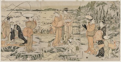 Fiske på skjærebrettet ved Enoshima av Kitagawa Utamaro