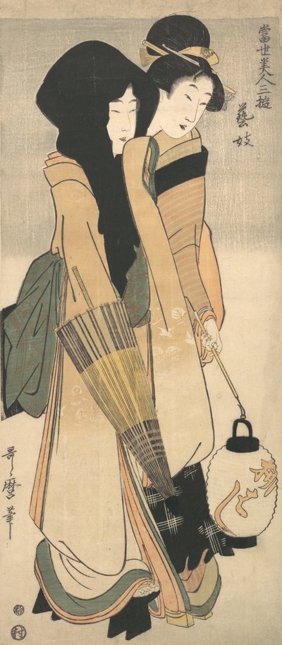 "geisha". . . , mygg. 1800. av Kitagawa Utamaro