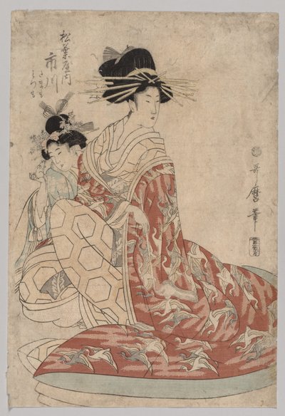 Ichikawa av furunåler av Kitagawa Utamaro