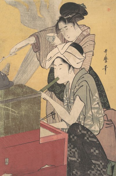 På kjøkkenet, ca. 1794-95. av Kitagawa Utamaro