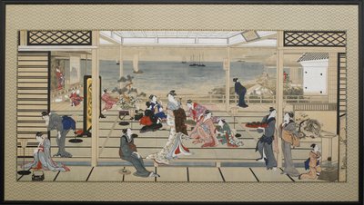 Moonlight Revelry på Dozo Sagami, slutten av 1700-tallet. av Kitagawa Utamaro