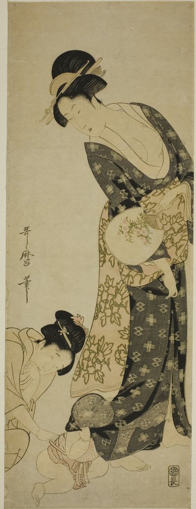 Mor og barn av Kitagawa Utamaro
