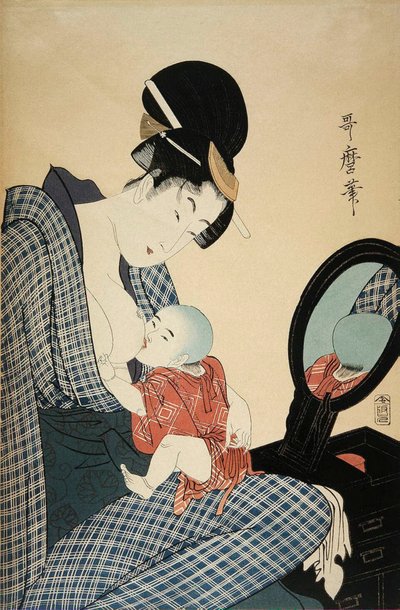 Mor og barn, 1797. av Kitagawa Utamaro