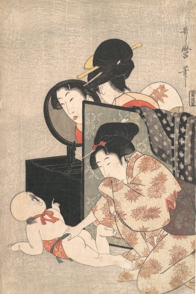 Mor og barn, ca. 1793. av Kitagawa Utamaro