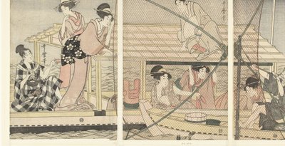 Nattfiske av Kitagawa Utamaro