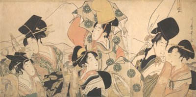 Narihiras reise til øst, ca. 1797. av Kitagawa Utamaro