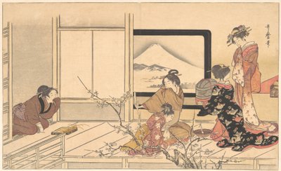 Tilbereder mat til sangeren..., 1798. av Kitagawa Utamaro