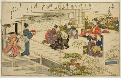 Shell-Matching Game, fra den illustrerte boken "Gifts from the Ebb Tide (Shiohi no tsuto)" av Kitagawa Utamaro