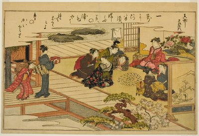 Shell-Matching Game, fra den illustrerte boken "Gifts from the Ebb Tide (Shiohi no tsuto)" av Kitagawa Utamaro