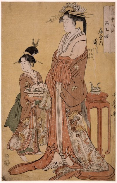 Takigawa of the Ogiya Eight, fra serien Immortals in the Art of Love, 1793 av Kitagawa Utamaro