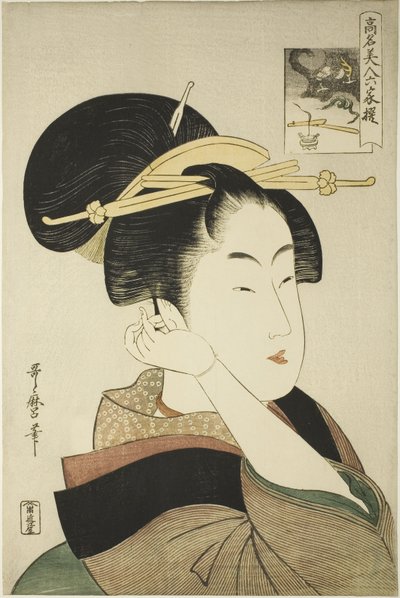 Tatsumi Roko, fra serien Renowned Beauties Likened to the Six Immortal Poets av Kitagawa Utamaro