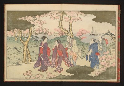 Åsene ved Gotenyama, Edo, med utsikt over Edo-bukten av Kitagawa Utamaro