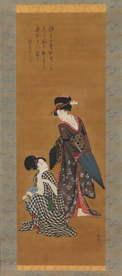 To skjønnheter, ca. 1801-4. av Kitagawa Utamaro