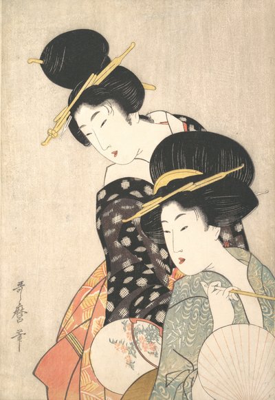To kvinner, ca. 1790. av Kitagawa Utamaro