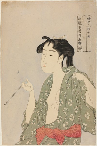 Woman Exhaling Smoke from a Pipe, fra serien "Ten Classes of Women