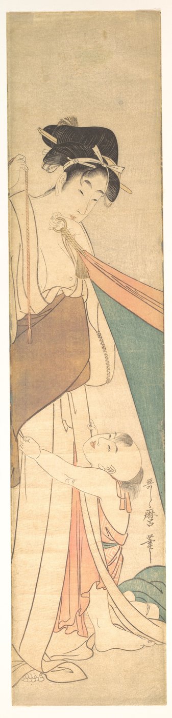 Kvinne og barn av Kitagawa Utamaro