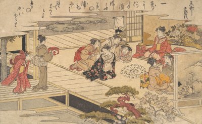 Kvinner som spiller et spill med skjell, 1790. av Kitagawa Utamaro