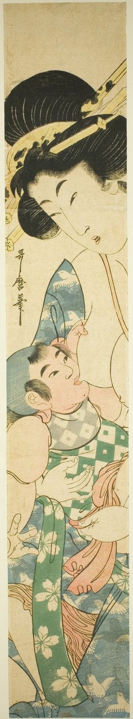 Mor pleie barn av Kitagawa Utamaro II