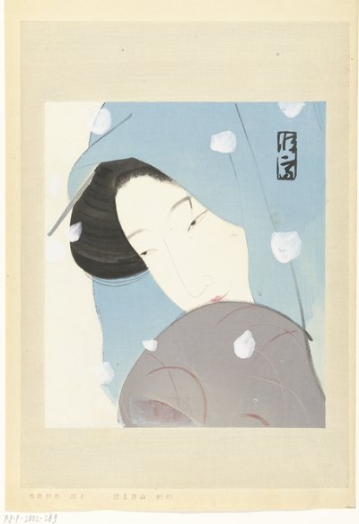 Heltinnen Umekawa i snøen av Kitano Tsunetomi