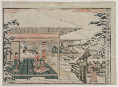 Chushingura: Act IX fra serien Perspective Pictures for The Treasure House of Loyalty, ca. 179 av Kitao Masayoshi