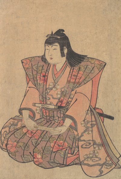 A Boy Singer, sent på 1700-tallet - begynnelsen av 1800-tallet. av Kitao Shigemasa