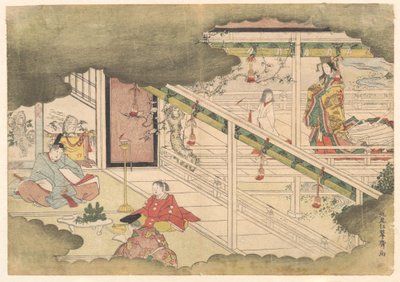 En hendelse fra Fortellingene om Ise (Ise Monogatari) av Kitao Shigemasa