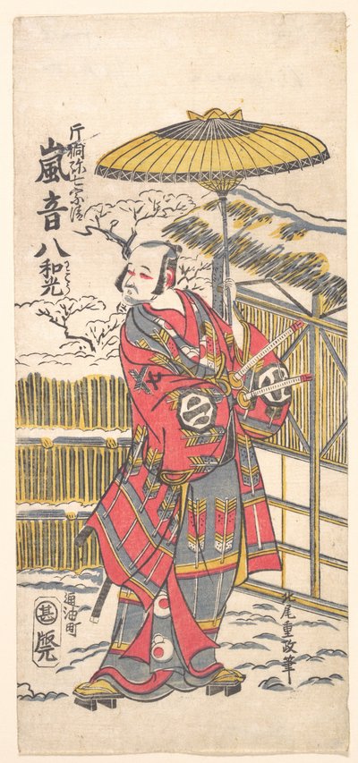 Arashi Otohachi I som berømt komiker av Kitao Shigemasa