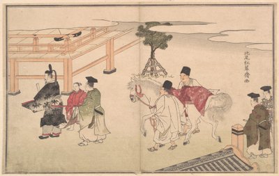 Fest for hvite hester av Kitao Shigemasa