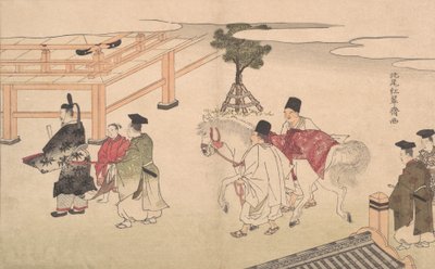 Hakuba no Sechie, slutten av 1700-begynnelsen av 1800-tallet. av Kitao Shigemasa