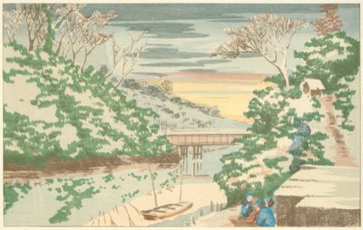 Snø i Ochanomizu av Kiyochika Kobayashi