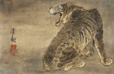 Tiger og lyn av Kiyochika Kobayashi
