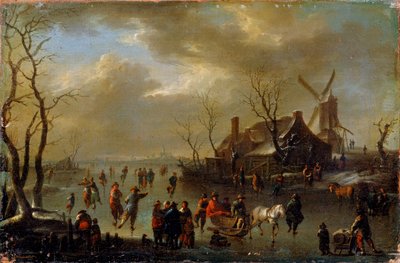 Vinterlandskap, 1600-tallet av Klaes Molenaer