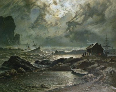 Storm på norskekysten av Knud Andreassen Baade