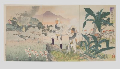 Okkupasjonen av Zhanghua-festningen i Taiwan av Kobayashi Kiyochika
