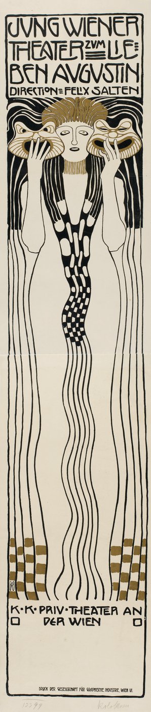 Ungt wiensk teater for å elske Augustin, 1901. av Koloman Moser