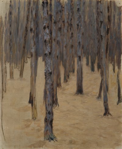 Barskog i snøen av Koloman Moser