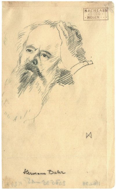 Portrett av Hermann Bahr 1863-1934, ca 1904. av Koloman Moser