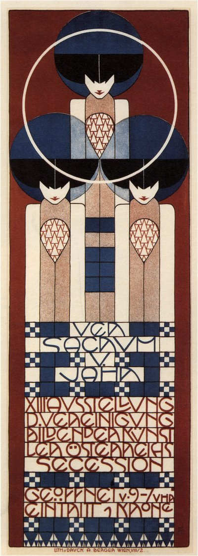 Plakat for løsrivelsesutstillingen i Wien, 1902 av Koloman Moser