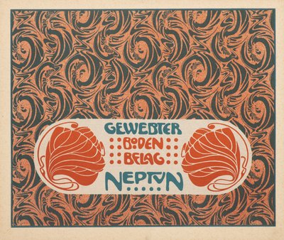 Vevd gulv Neptun, 1901. av Koloman Moser