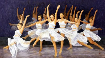 Flying Together, 2015 (østlig gouache på rispapir) av Komi Chen