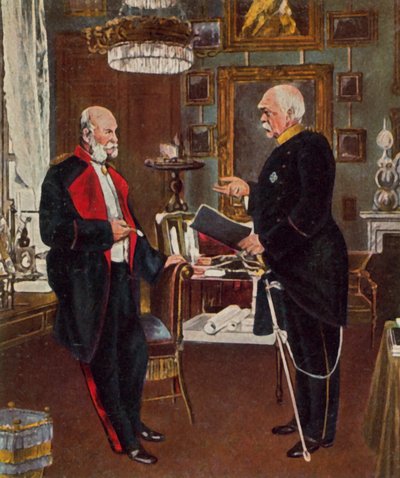 Keiser og kansler (forbedret fargelito) av Konrad (after) Siemenroth