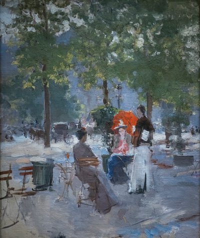 I Paris Cafe av Konstantin Alekseevich Korovin